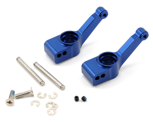 Aluminum Rear Stub Axle Carriers Blue for Traxxas Nitro Slash/Rustler/Stampede and Rustler 4x4/Slash 4x4/Stampede 4x4 (2) (TRA1952X)