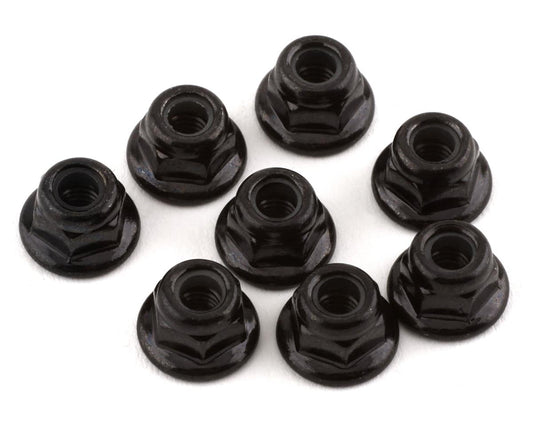 Flanged Lock Nuts 3mm Black (12) for -12 (TRA2744X)