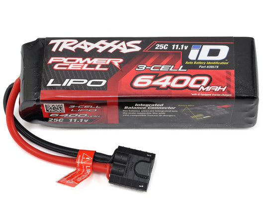 6400mAh 11.1V 25C 3S Power Cell LiPo Battery Pack with Traxxas ID Plug (TRA2857X)