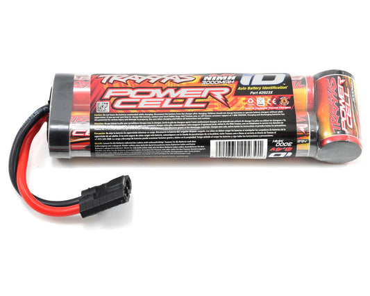 3000mAh 8.4V 7-Cell Flat Power Cell Long NiMH Battery Pack with Traxxas ID Plug (TRA2923X)