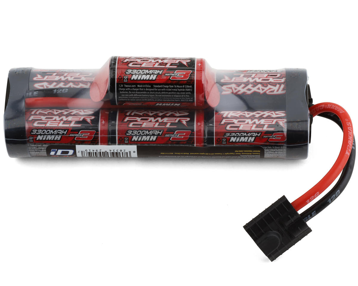 3300mAh 8.4V 7-Cell Hump Power Cell Long NiMH Battery Pack with Traxxas ID Plug (TRA2941X)