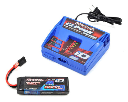 5800mAh 25C 2S LiPo Battery with EZ-Peak Plus Charger Completer Pack (TRA2992)