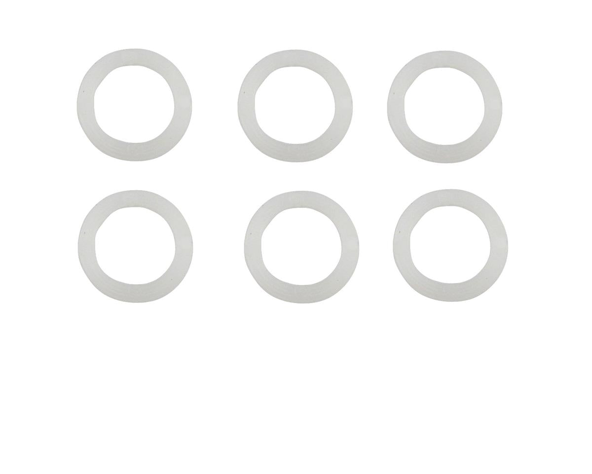 White Plastic Washers 5x8x1mm for 4-Tec Original/Bandit/Nitro 4-Tec/Rustler/Slash/Stampede (6) (TRA3685)