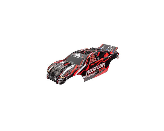 VXL Red/Black/White Prepainted Body for Rustler (TRA3726)