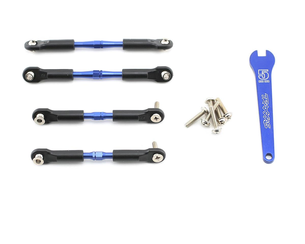 Aluminum Camber Link Turnbuckle Set 39mm Blue for Nitro Slash/Rustler/Slash/Stampede (4) (TRA3741A)