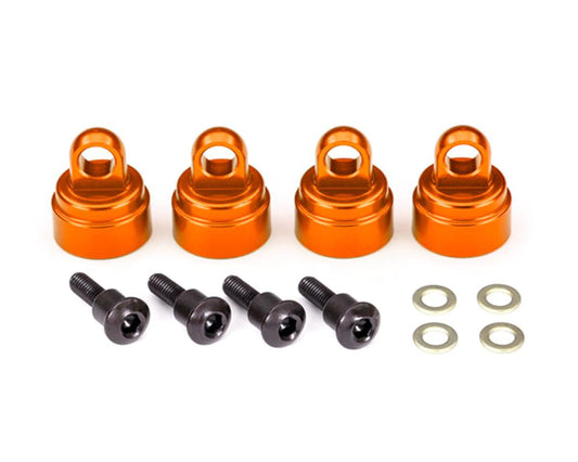 Aluminum Shock Caps Orange for Ultra Shocks (4) (TRA3767T)