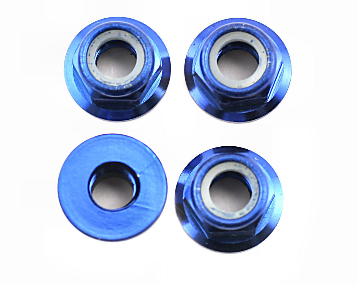 Aluminum Flanged Lock Nuts 5mm (4) (TRA4147X)