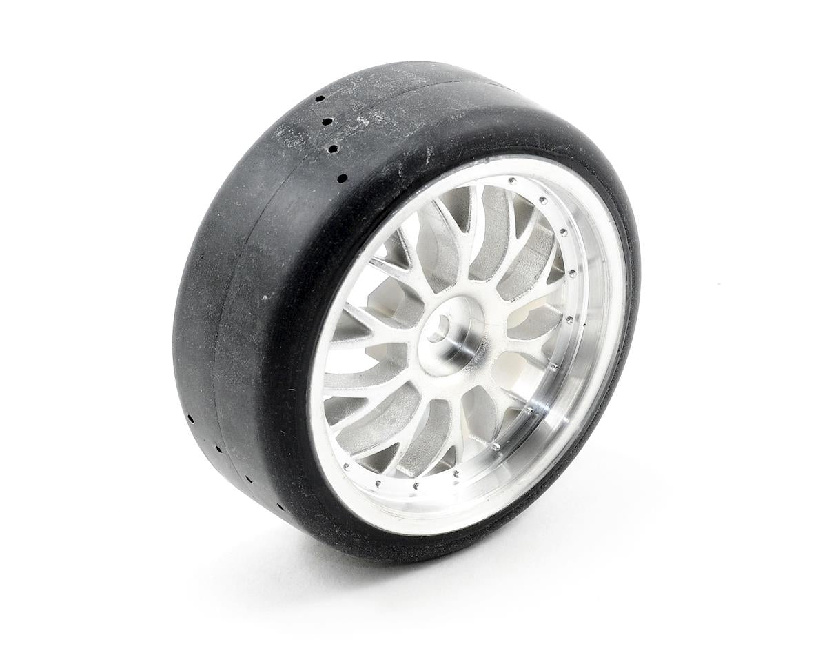 V-33 1.9" On-Road Premounted Tires with Aluminum Finish Mesh Wheels for Nitro 4-Tec (4) (TRA4873)