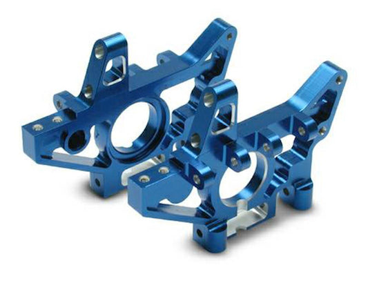 Aluminum Front Bulkheads Blue for E-Maxx/T-Maxx (2) (TRA4930X)