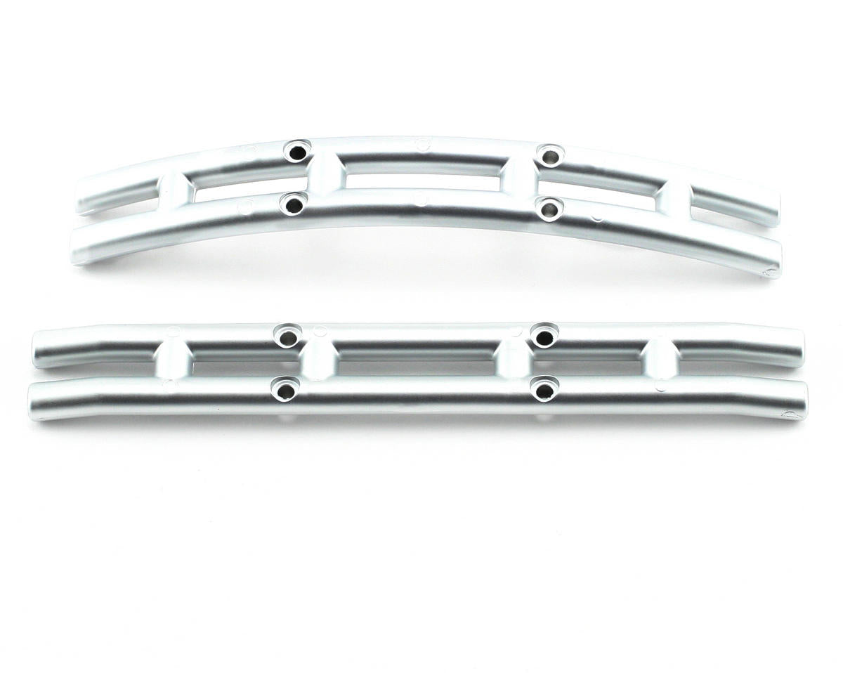 Front and Rear Bumpers Satin Chrome for E-Maxx/T-Maxx (TRA4935)