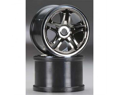 Split-Spoke 3.8" Black Chrome Wheels for E-Maxx/Revo/T-Maxx (2) (TRA5172A)