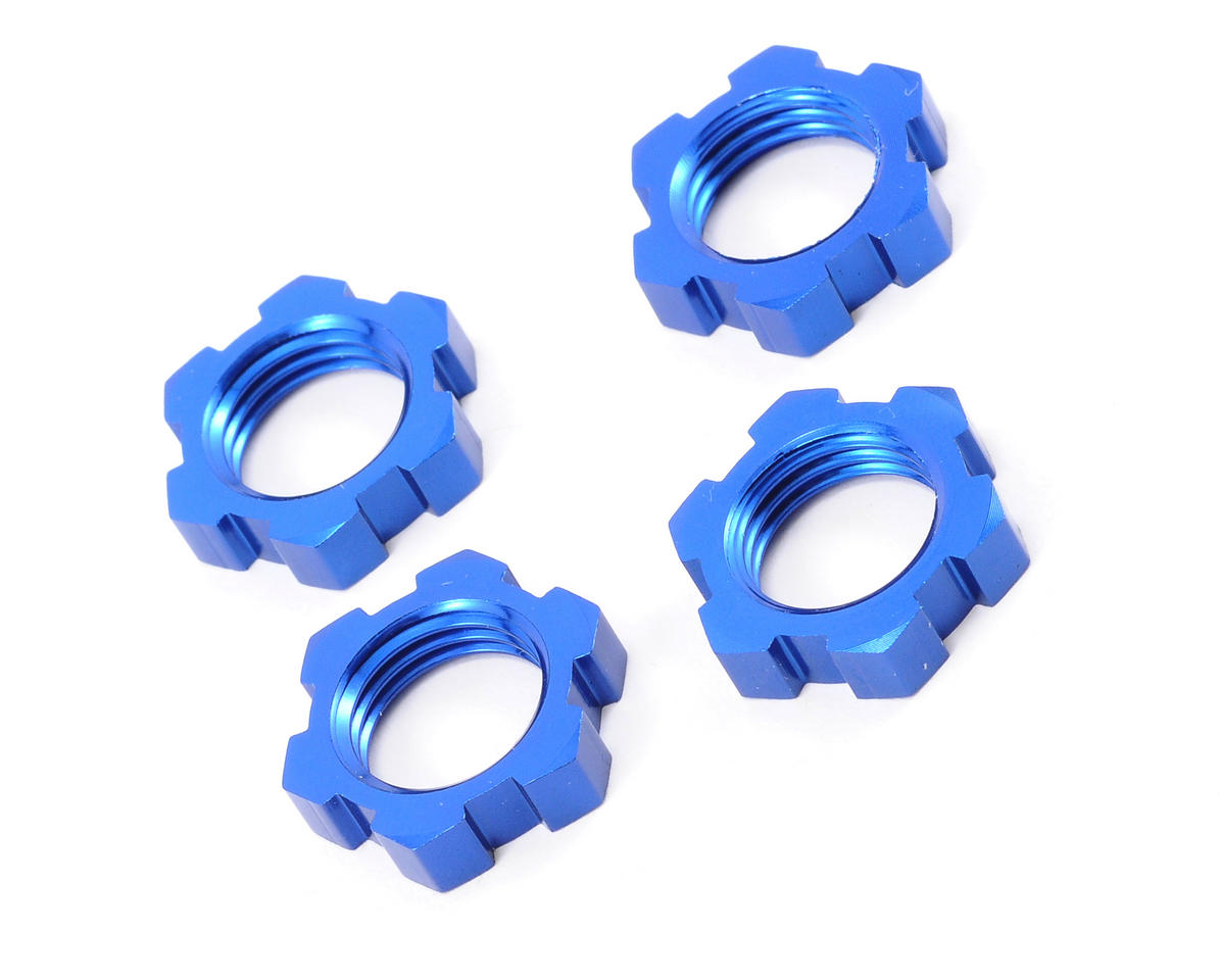 Aluminum Splined Wheels Nuts 17mm Blue for E-Maxx/Revo/Summit/T-Maxx (4) (TRA5353)