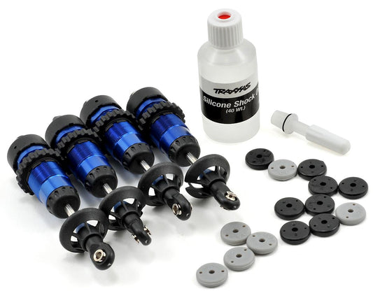 Aluminum GTR Shocks Blue for E-Revo/E-Revo 2.0/Jato/Revo/Slayer/Summit/XO-1 (4) (TRA5460A)