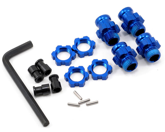 Aluminum Wheel Adapter Set 17mm Blue for Drag Slash/Nitro Slash/Rustler/Slash/Stampede (4) (TRA5853X)