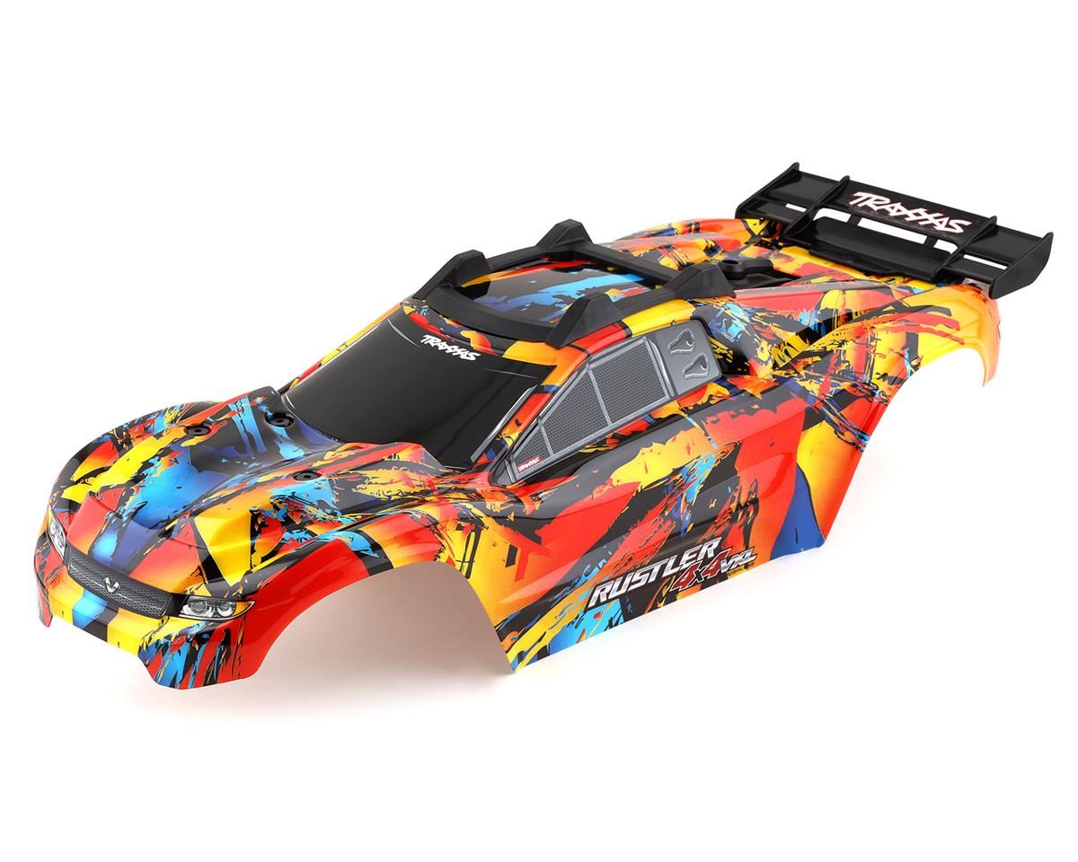 VXL 4x4 Prepainted Solar Flare Body with Clipless Mounting for Rustler 4x4 (TRA6718R)