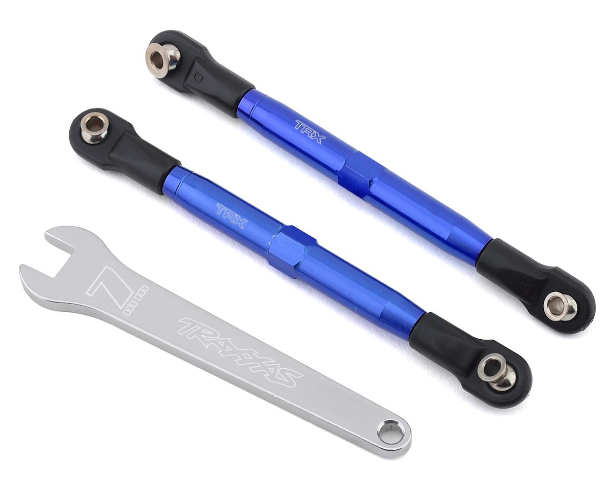 Aluminum Toe Link Turnbuckles 87mm Blue for Hoss/Rustler 4x4 (2) (TRA6742X)