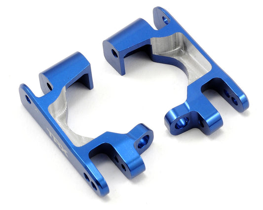 Aluminum Caster Blocks Blue for Hoss/Rally/Rustler 4x4/Slash 4x4/Stampede 4x4/XO-1 (2) (TRA6832X)