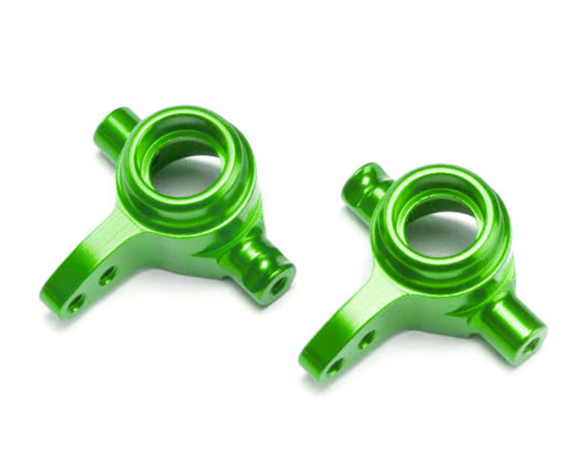 Aluminum Steering Block Set Green for Hoss/Rally/Rustler 4x4/Slash 4x4/Stampede 4x4 (2) (TRA6837G)