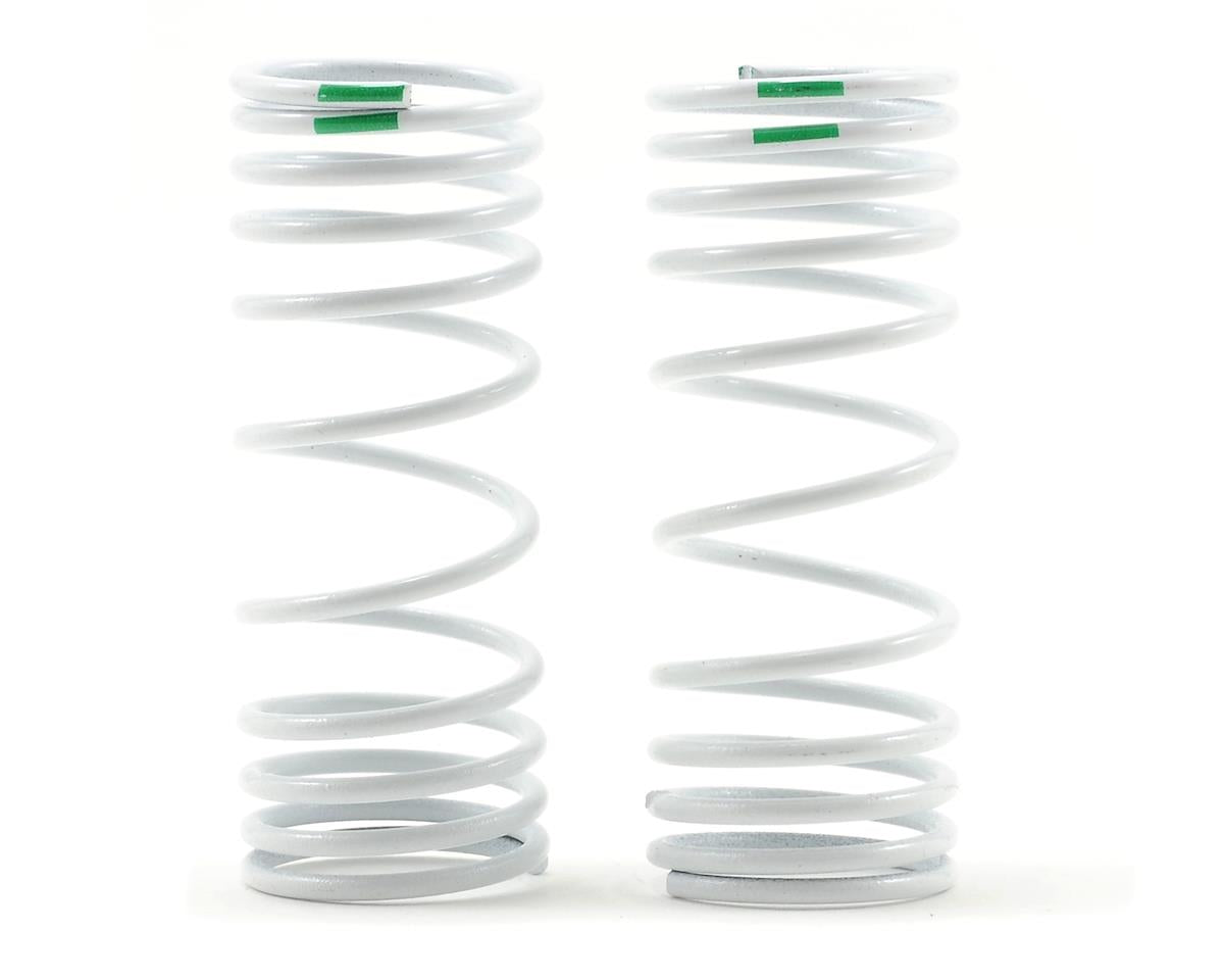 Progressive Rate White Shock Springs Green/-10% Rate for Hoss/Rally/Rustler 4x4/Slash 4x4/Stampede 4x4 (2) (TRA6862)