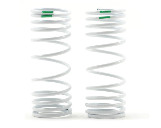Progressive Rate White Shock Springs Green/-10% Rate for Hoss/Rally/Rustler 4x4/Slash 4x4/Stampede 4x4 (2) (TRA6862)
