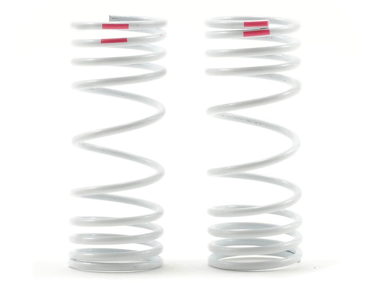 Progressive Rate White Shock Springs Pink/+10% Rate for Hoss/Rally/Rustler 4x4/Slash 4x4/Stampede 4x4 (2) (TRA6863)