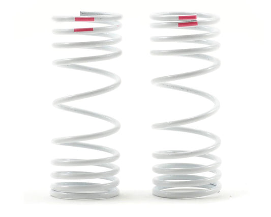 Progressive Rate White Shock Springs Pink/+10% Rate for Hoss/Rally/Rustler 4x4/Slash 4x4/Stampede 4x4 (2) (TRA6863)