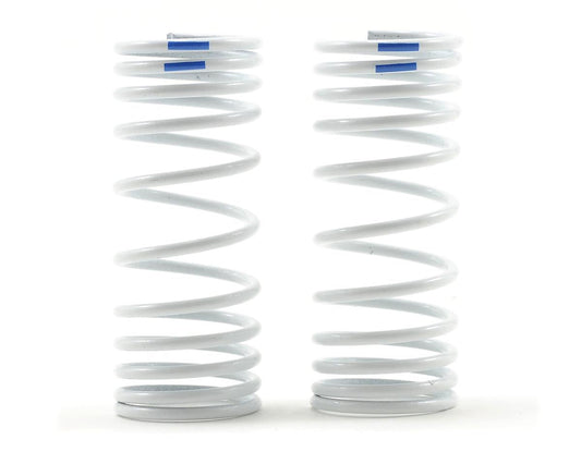 Progressive Rate White Shock Springs Blue/+20% Rate for Hoss/Rally/Rustler 4x4/Slash 4x4/Stampede 4x4 (2) (TRA6864)