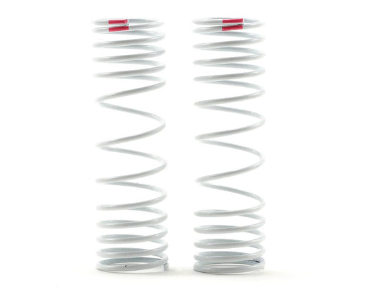 Progressive Rate White Shock Springs Pink/+10% Rate for Hoss/Rally/Rustler 4x4/Slash 4x4/Stampede 4x4 (2) (TRA6867)