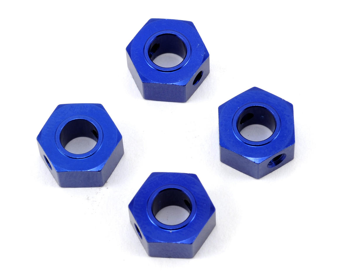 Aluminum Wheel Hexes 12mm Blue for Rally/Slash 4x4/Stampede 4x4 (4) (TRA6869)