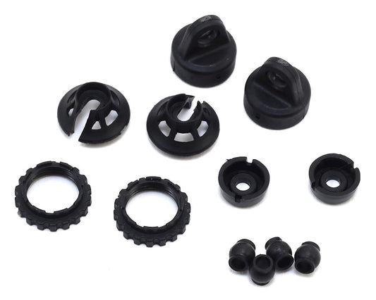 GTR Shock Caps with Spring Retainers for 1/16 E-Revo/Mustang/Rally/Slash/Summit (2) (TRA7065)