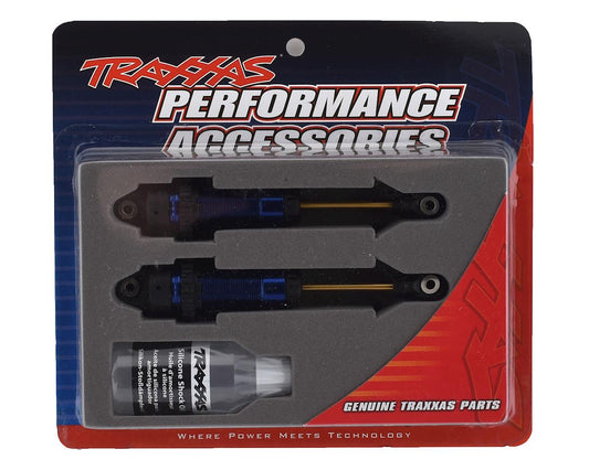 Aluminum GTR XX-Long Shocks Blue for Hoss/Rustler 4x4/Slash 4x4/Stampede 4x4 (2) (TRA7462)