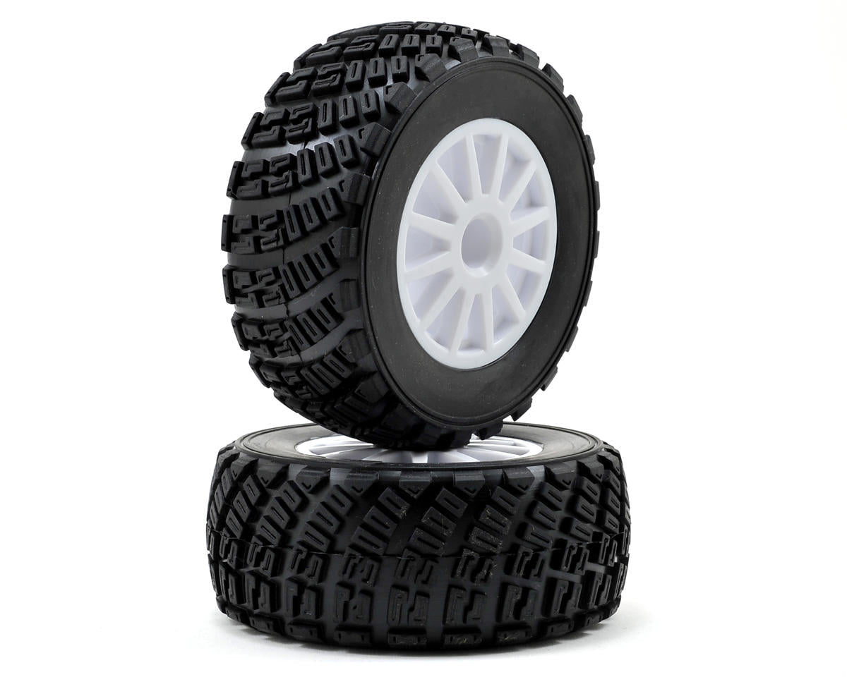Rally Premounted Tires with White 12-Spoke Wheels for Rally (2) (TRA7473)