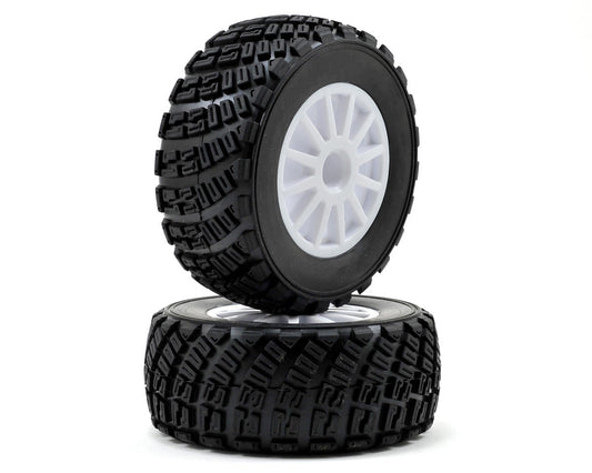Rally Premounted Tires with White 12-Spoke Wheels for Rally (2) (TRA7473)