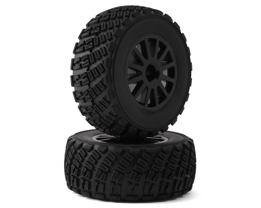 Rally Premounted Tires with Black 12-Spoke Wheels for Rally (2) (TRA7473T)