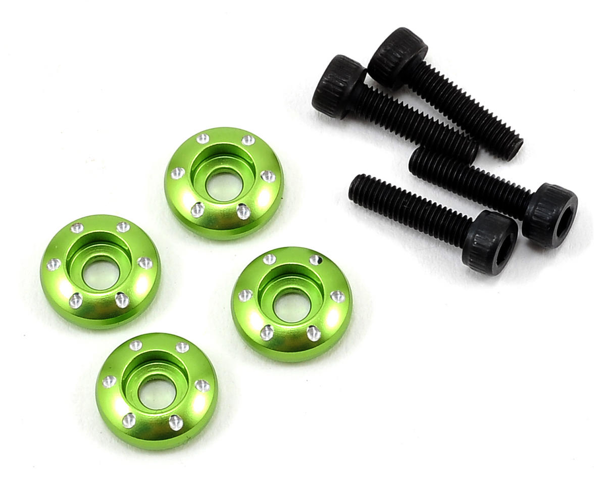 Aluminum Wheel Nut Washer Green for Latrax SST/Teton (4) (TRA7668G)