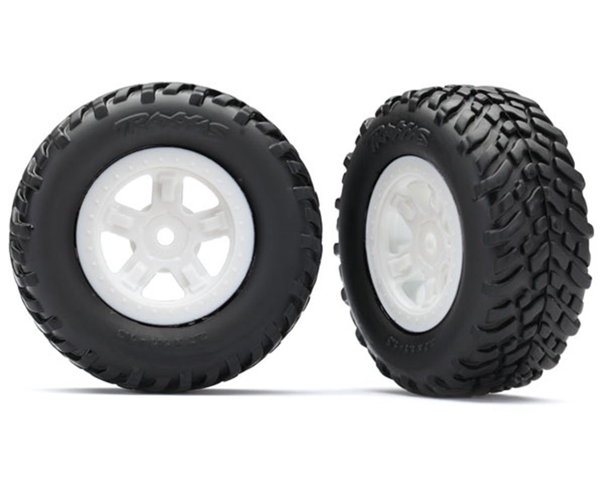 OFR SCT Premounted Tires with White SCT Wheels for Latrax SST (2) (TRA7674X)