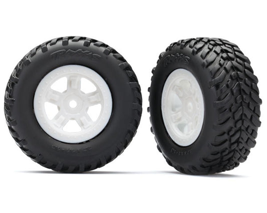 OFR SCT Premounted Tires with White SCT Wheels for Latrax SST (2) (TRA7674X)