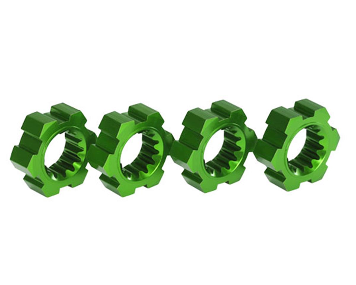 Aluminum Wheel Hex Hubs Green for X-Maxx/XRT (4) (TRA7756G)