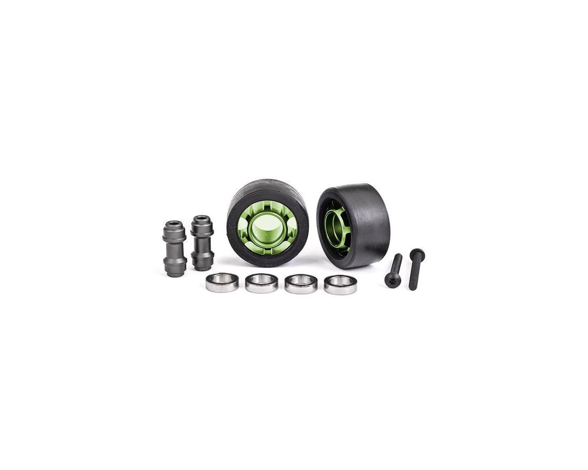 Aluminum Wheelie Bar Wheels Green for X-Maxx/XRT (TRA7775G)