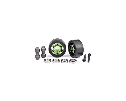 Aluminum Wheelie Bar Wheels Green for X-Maxx/XRT (TRA7775G)