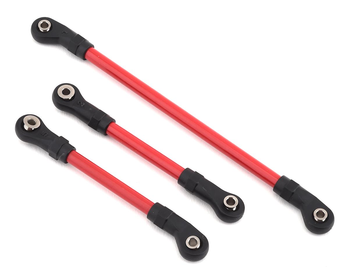 Long Arm Lift Kit Steering Link Set Red for TRX-4 (TRA8146R)
