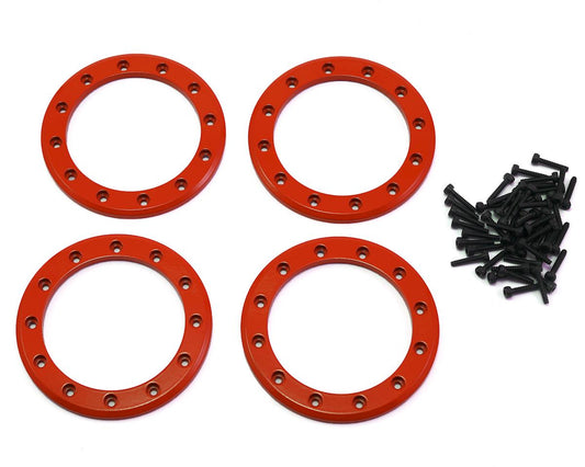 Aluminum 2.2" Beadlock Rings Red for TRX-4 (4) (TRA8168R)
