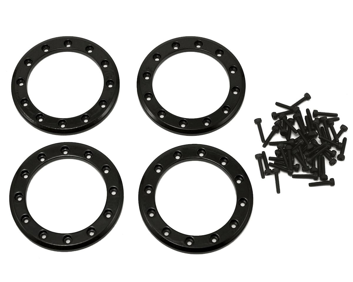 Aluminum 1.9" Beadlock Rings Black for TRX-4 (4) (TRA8169T)