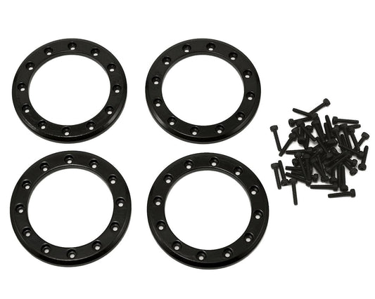 Aluminum 1.9" Beadlock Rings Black for TRX-4 (4) (TRA8169T)