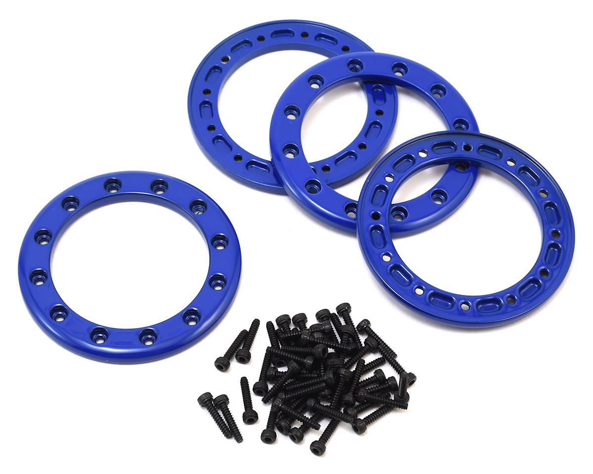 Aluminum 1.9" Beadlock Rings Blue for TRX-4 (4) (TRA8169X)