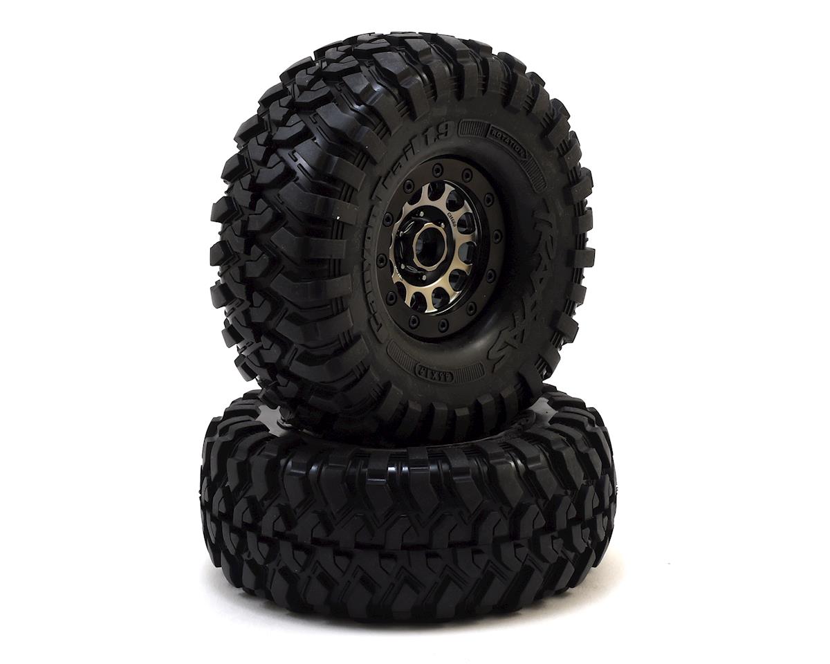 Canyon Trail 1.9" Premounted Tires with Black Chrome Method 105 Beadlock Wheels for TRX-4 (2) (TRA8174)