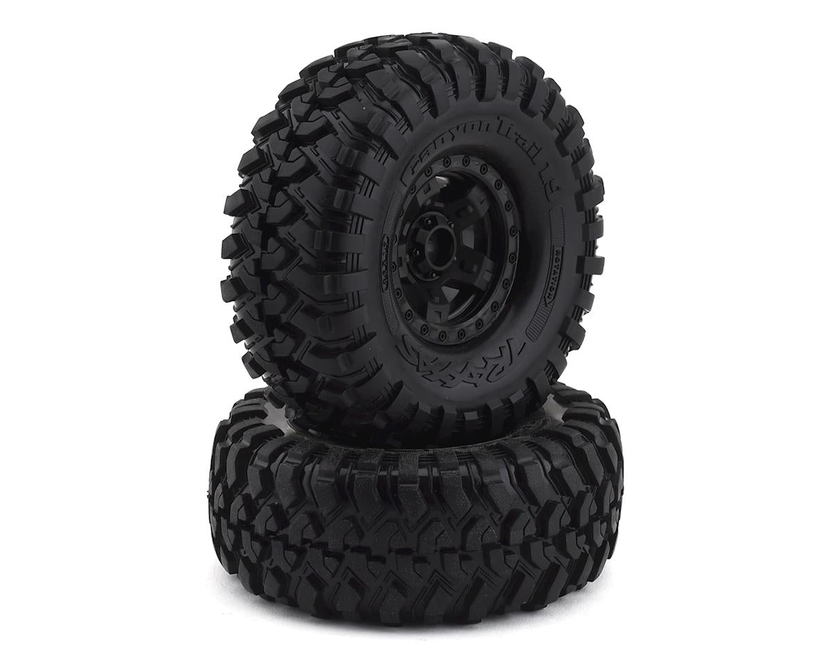 Canyon Trail 1.9" Premounted Tires with Black Sport Wheels for TRX-4 (2) (TRA8179)