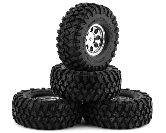 Canyon Trail 1.9" Premounted Tires with Chrome 8-Hole Mag Wheels for TRX-4 (2) (TRA8183X)