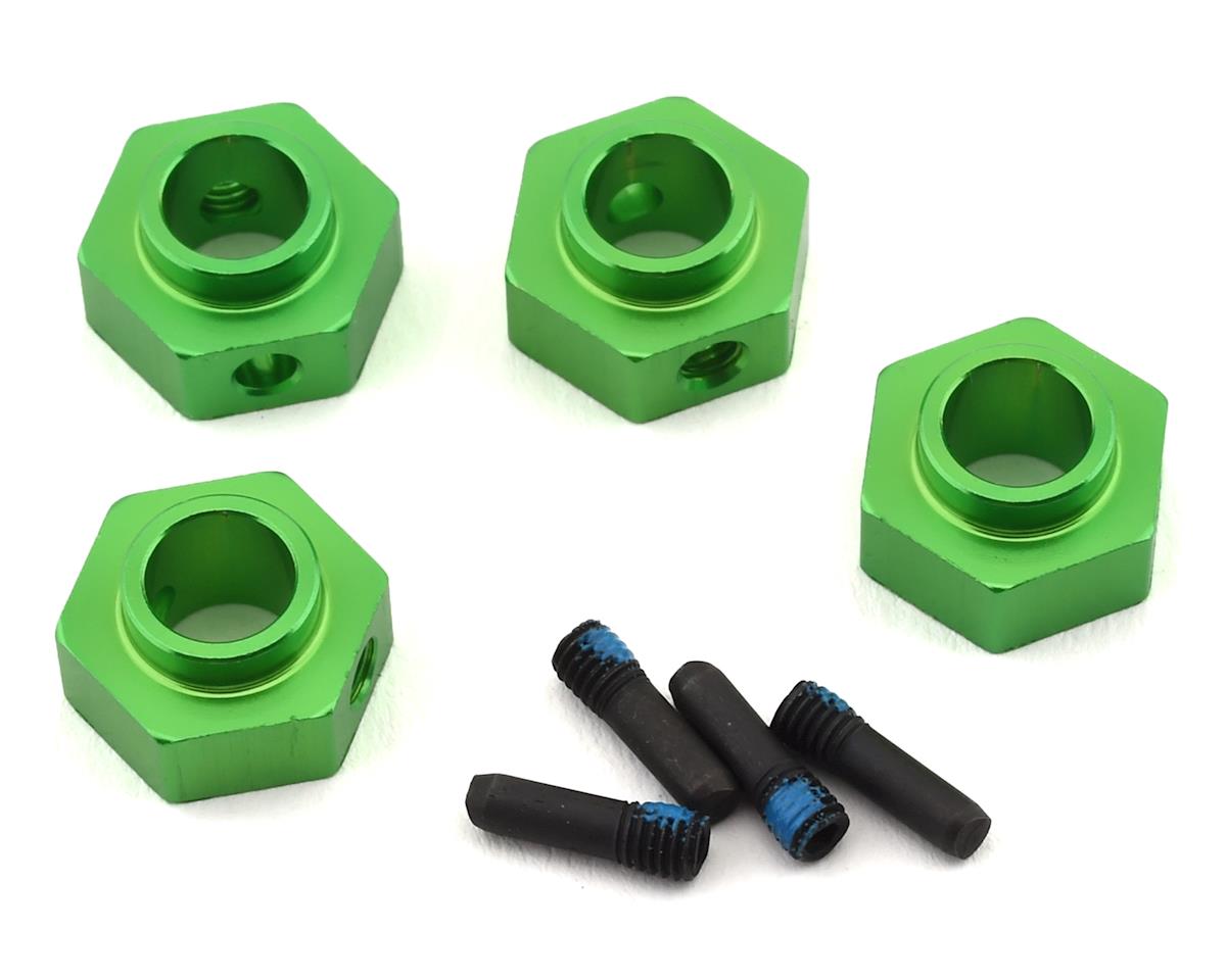 Aluminum Wheel Hexes Green for TRX-4 (4) (TRA8269G)