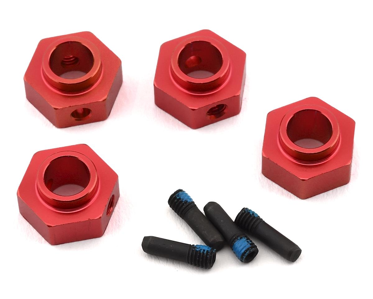 Aluminum Wheel Hexes Red for TRX-4 (4) (TRA8269R)